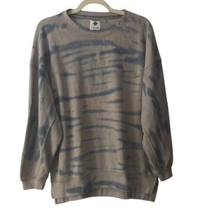 Sew In Love Gray and Blue Tie-Dye Sweatshirt